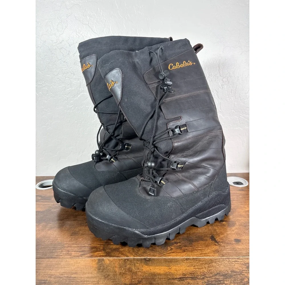 Cabelas H2O Proof Thinsulate Insulated Boots Mens 11 Brown Leather 80031-180